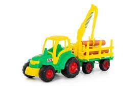8229 Tractor With Trailer For Transporting Trees Polesie