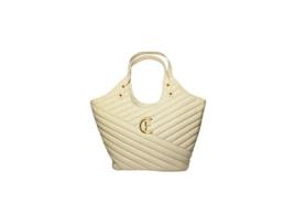 Mala De Mão De Mulher Cristinaeffe Milano Borsa Logo Centrale Chiusura Calamita Doppio Manico Nylon Bege (tamanho Único)