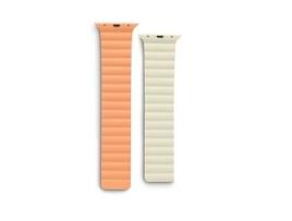 Pulseira Magn. Sensação Fantástica Para Apple Watch 38/40/41mm, Laranja/bege