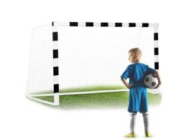 Porteria De Futebol Ns-465 300x200x120 Cm Branca E Preta - Ideal Para Treinos E Jogos
