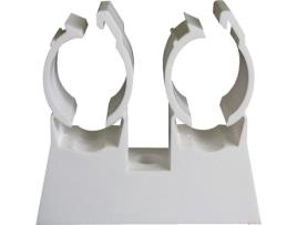 Abraçadeiras Tub-Ring Duplas Brancas 20Mm para Caixa de Tubos Multicamadas 50 ING FIXATIONS A315230