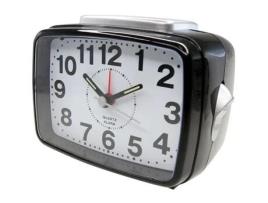 Despertador Silencioso De Quartzo Com Luz Bip Crescendo Branco Ou Preto Katime