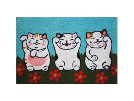 Gatos Tapete De Coco Branqueado 40x60cm Idmat