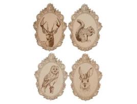Decoração De Parede Conjunto De Animais Da Floresta