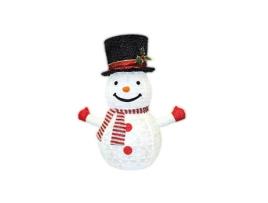 Boneco De Neve Dobrável Led 700mm 8 Funções Luz Quente Gsc