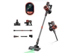 Aspirador Sem Fios Jigoo C200 23kpa De Sucção 40min De Autonomia 2 Modos De Trabalho Tubo Telescópico De Metal E Farol Led Cinza