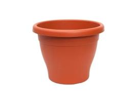 Pote Mediterrâneo 25 Cm X 20 Cm Plástico Cor Terracota Pamex