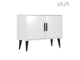 Móveis modernos para sala de estar branca com 2 portas Corduiso Minima Decor