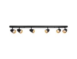 Luminária de teto ajustável Edo Ovo 6 Preto Alumínio 6x Gu10 IP20