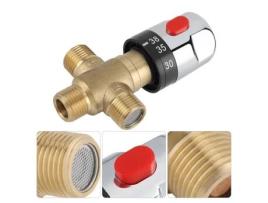 Torneira misturadora termostática de latão VGEBY - Fácil de instalar - Regulável de 38°C a 42°C VGEBY