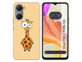 Capa Design Girafa Para Vivo Y03 / Y28s 5g Tumundosmartphone Multicor