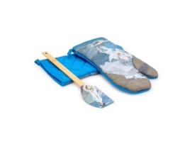 Señoras Playa Juego De 2 Manoplas Para Horno 100 Algodón Con Espátula A Juego Javier