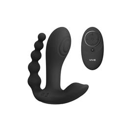 Vive by Shots Kata Vibrador de Dupla Penetração com Ondas Pulsantes e Vibração 160 gr