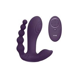Vive by Shots Kata Vibrador de Dupla Penetração com Ondas Pulsantes e Vibração 160 gr