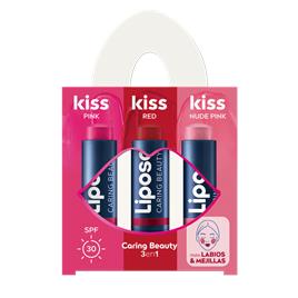 Pack de bálsamo para os lábios 3 em 1 da Caring Beauty