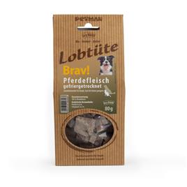 Petman Lobtüte Brav! Carne de cavalo liofilizada - 5 x 80 g