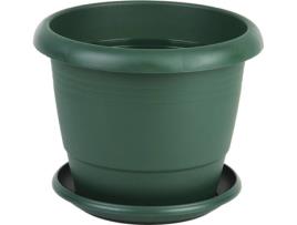 Vaso COFAN Verde Gardenia com Prato U (30 x 25 cm)