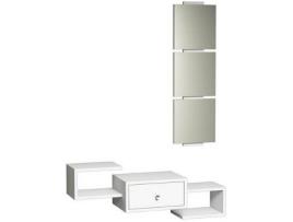 Prateleiras  Dorado (Cartão revestido a melamina, PVC - 100 x 30 x 19 cm - Branco)