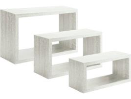 Prateleira HOMEMANIA Trittico (Carvalho Branqueado - MDF - 45x27x15.5 cm)