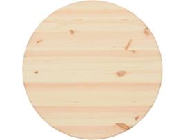 Tampo de Mesa  Redondo Madeira Pinho Natural (80 x 80 x 2.5 cm)