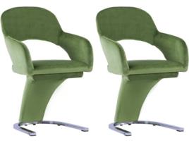 Cadeira  287776 (Verde - 56 x 58 x 90 cm - Veludo )