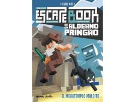 Livro Escape Book De Un Aldeano Pringao. El Megatemplo Maldito de Cube Kid (Espanhol)