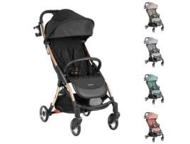 Carrinho Kikkaboo Cloe com estrutura de alumínio dobrável porta-bebidas até 22 kg ouro preto