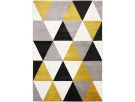 Tapete De Sala The Deco Factory Tao Scandi Amarelo Polipropileno Multicor (150x200cm)