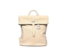 Mochila De Mulher Carla Ferreri Cf Beige Pele Bege