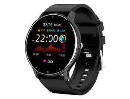 Relógio Conectado Táctil Ecrã Redondo Hd NORTH EDGE Bracelete em Silicone Preto