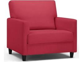 Cadeira De Relaxamento Comhoma Cadeira De Tv Poltrona Sala De Estar Sofá Individual Para Quarto, Capa De Linho, Vermelho