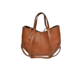 Mala De Mão De Mulher Luisa Vannini Lv Cognac Pele Castanho