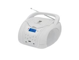 Akai. Leitor De Cd Estéreo Portátil Com Rádio Fm Branco