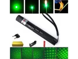 Ponteiro Laser Verde Superior Laser 303 200mw Comprimento Focal Ajustável E Com Padrão De Filtro Estrela Com Bateria 4000mah 18650 Di03108 Ywei