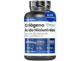 Colágeno Hidrolisado 2000mg Vitastrong Collinstant Com Ácido Hialurônico, Biotina, Coq10, Zinco, Selênio, Vitaminas C E D Fórmula Eficaz Premium