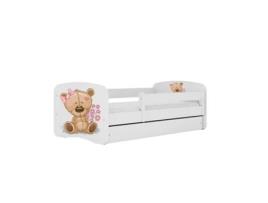Cama 160 X80 Cm Kocot Kids Com Gaveta E Colchão Babydreams Teddybear Flowers White