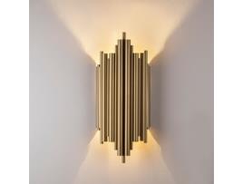 Candeeiro De Parede Reis Dourado 22x11x50 Cm Design Moderno Leva Me Contigo