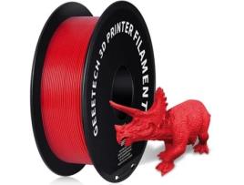 Filamento Geeetech Petg 1,75 mm vermelho 1 kg ideal para Creality, Anycubic, Neptune 4 e outras impressoras 3D!