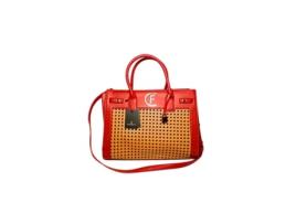Mala De Mão De Mulher Cristinaeffe Milano Borsa Traforata Tracolla Logo Centrale Cerniera Interna Poliéster Vermelho (tamanho Único)