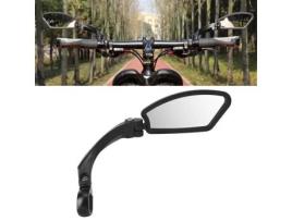 Espelho retrovisor dobrável em aço inoxidável para bicicleta - HILILAND - direito - com retrorrefletor