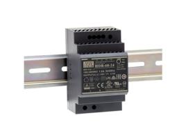 Fonte De Alimentação Mean Well 1 Saída 60 W 24 V 2,5 A Montagem Em Trilho Din Para Uso Industrial