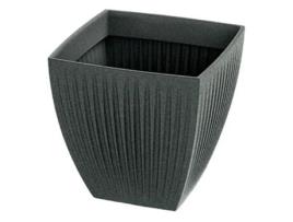 Vaso Latia Square Midl Ø60x58 Granito Grafite Prosperplast