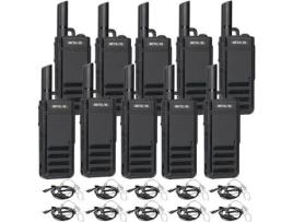 Rb639 Talkie Walkie Recarregável Pmr Usb C, Clonagem Profissional Sem Fio, Alarme De Emergência, Para Escola, Logística Retevis (10 Unidades)