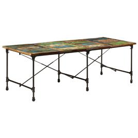 vidaXL Mesa de jantar 220x90x77 cm madeira recuperada maciça
