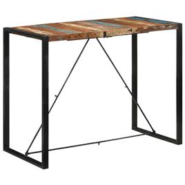 vidaXL Mesa de bar 140x70x110 cm madeira recuperada maciça