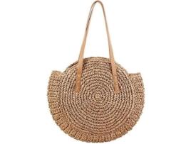 Bolsa De Praia Umiwe Café Light Palha 40x43cm Mulher