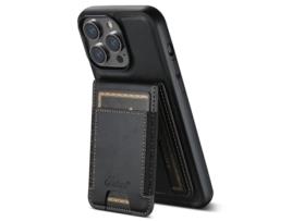 Suporte Casa Magsafe Para Iphone 12 Pro Max Suteni Pele Sintética Com Porta-cartões Preto