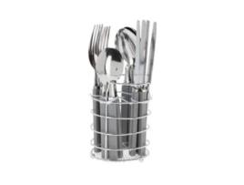 Well Home Conjunto De 17 Talheres Em Suporte Aço Inoxidável Wellhome