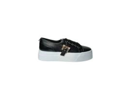 Sapatilhas De Mulher Sergio Rossi Scarpe Zeppa Fibbia Pele Preto (38)