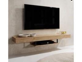 Móvel Tv De Parede Anabel 150x22x29,6 Cm Safira Mate Design Moderno Suspenso Fabricado Em Espanha Domensino